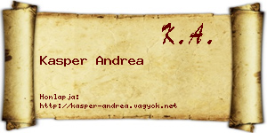 Kasper Andrea névjegykártya