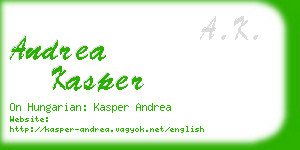 andrea kasper business card